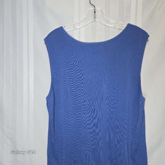 CHOICES WOMENS  BLUE TANK TOP RAYON BLEND SLEEVELESS PULLOVER TOP SIZE XL - Picture 5 of 9